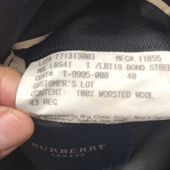 Burberry 2 piece suit worsted wool - Picture 4 of 7